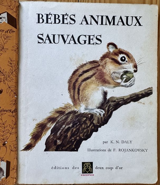 Livro antigo sobre animais selvagens para criancas