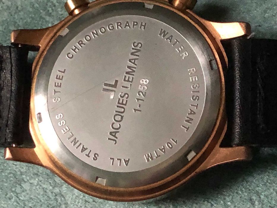 ЧАСЫ Кварцевые JACQUES LEMANS /  БРУТАЛЬНЫЕ бронзовые Большие часы