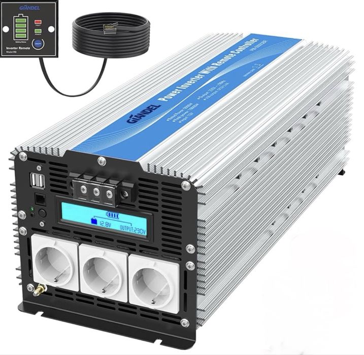 Falownik zmodyfikowany 5000 W, 12 V na 230 V, przetwornica napięcia