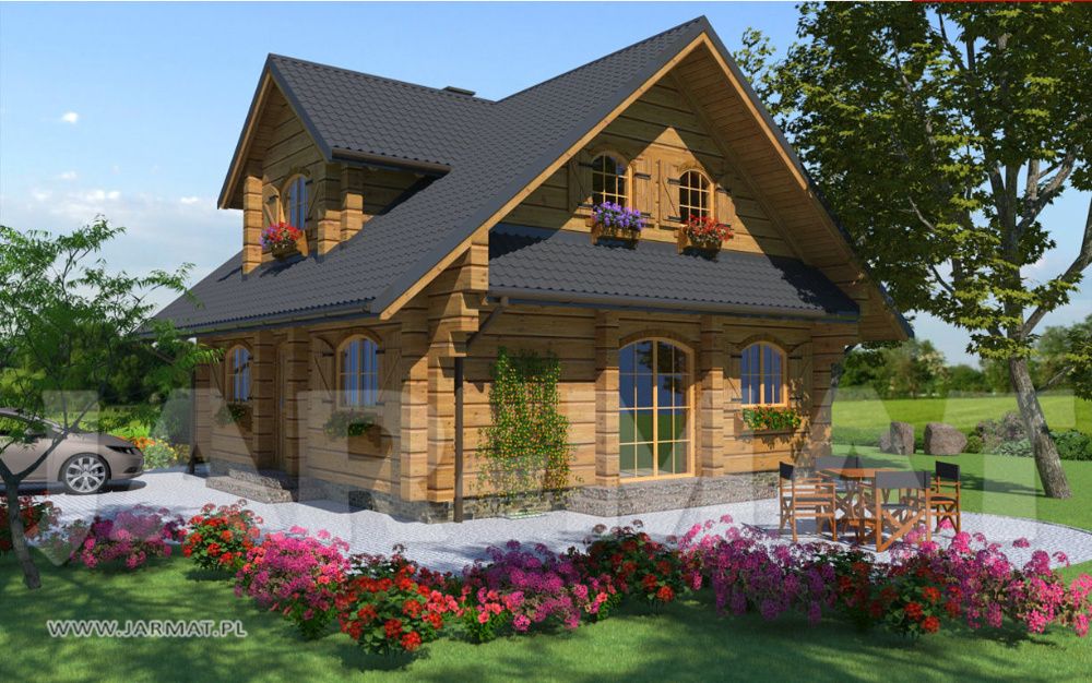 Dom Całoroczny Mieszkalny Drewniany Model D29 Jarmat.pl Bale