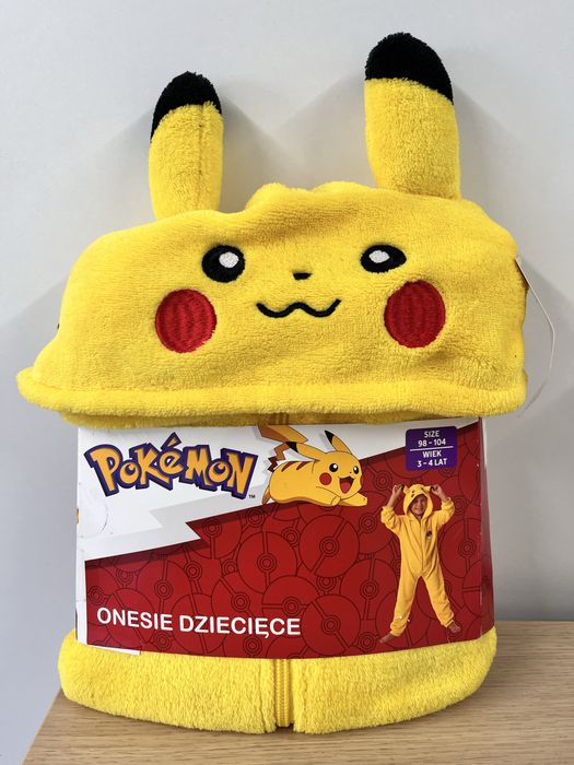 Kombinezon pluszowy piżama onesie Pokemon Pikachu 98-104