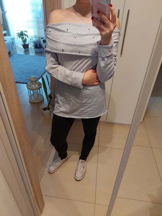 Bluzka hiszpanka z koralikami