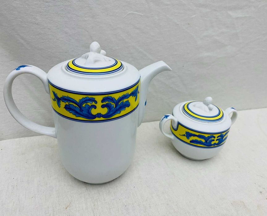 Vista Alegre - Cafeteira e Açucareiro Modelo "Salina" (Impecáveis)