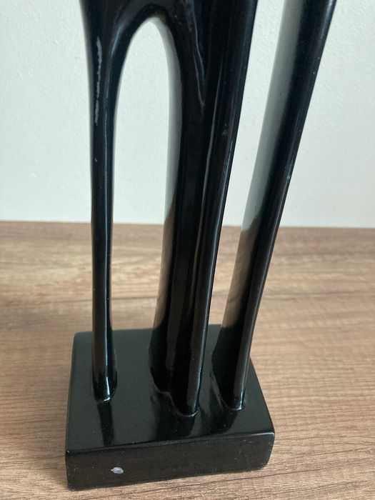dwa wysokie czarne słonie, 46,5 cm, figurka