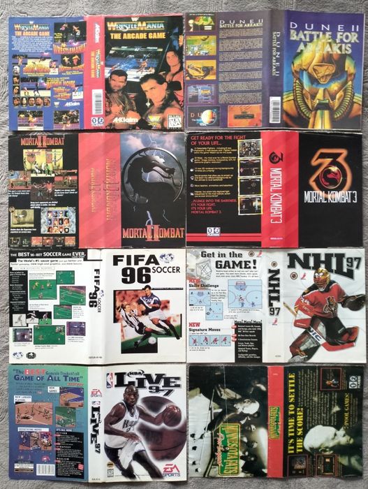 Обміняю обкладинки для картриджів Sega 90-их років