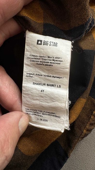 Koszula męska, casualowa, Big Star, rozmiar M/L.