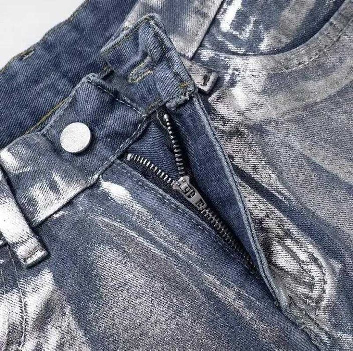 Тренд 2025 Джинси металлік