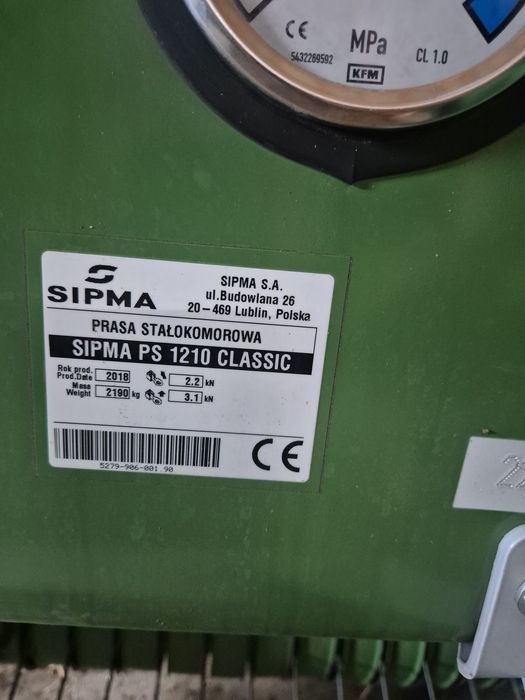 Prasa Zwijająca SIPMA PS 1210 CLASSIC