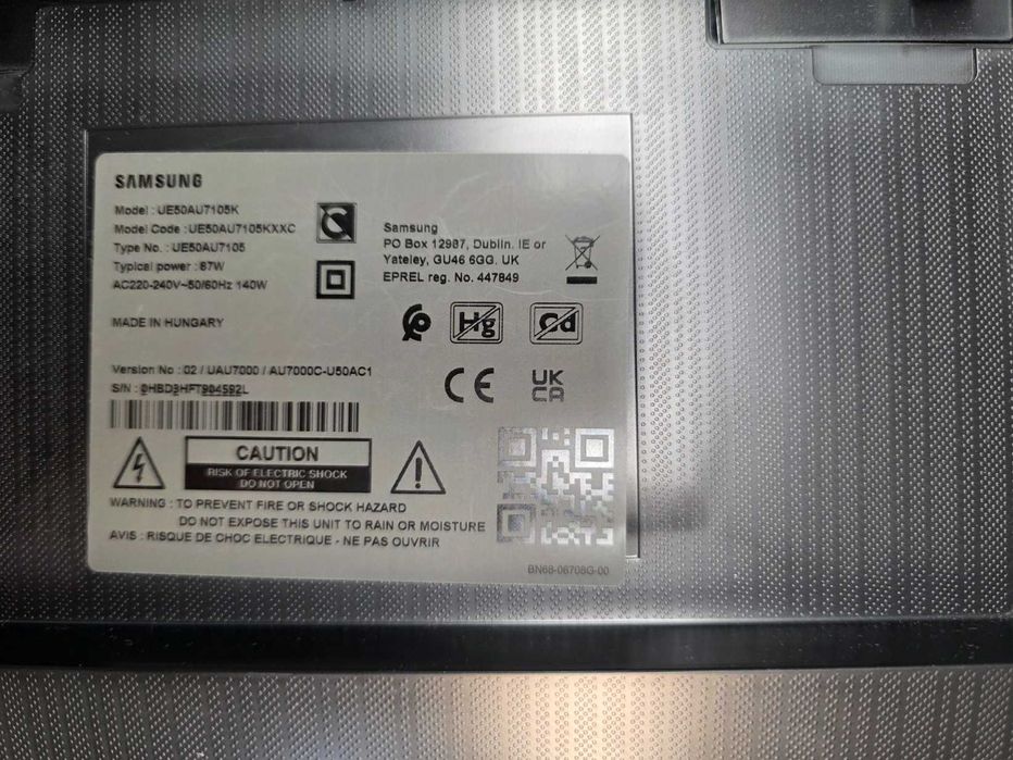 TV Samsung 50'' UE50AU7105K