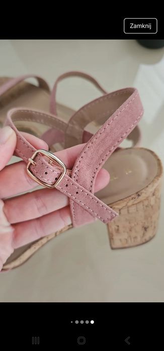 Buty sandałki 39 różowe