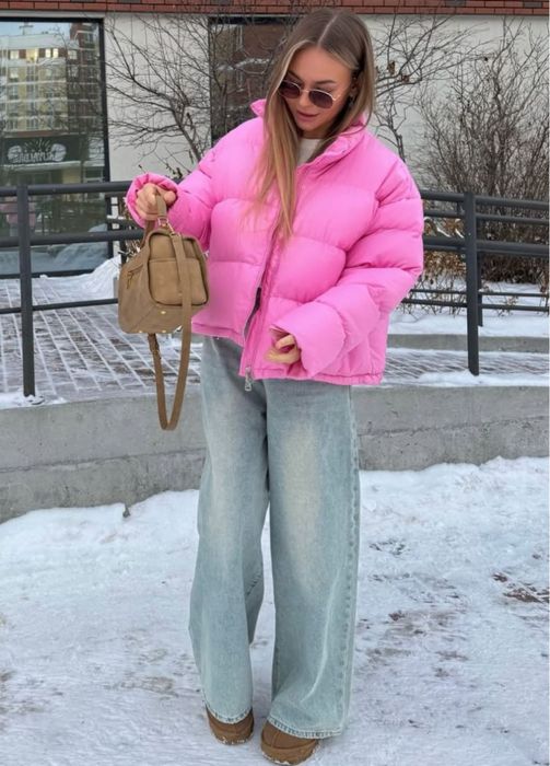 Жіноча весняна стьобана куртка пуховик