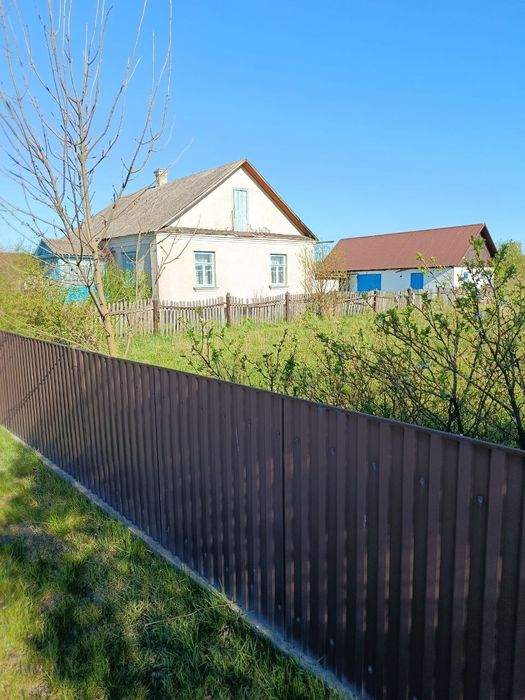 Цегляний будинок з земельною ділянкою та господарськими будівлями