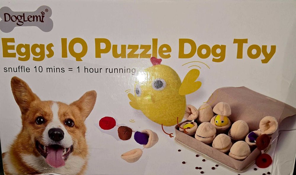Interaktywna zabawka węchowa dla psa Pudełko jajek; prezent dla psa