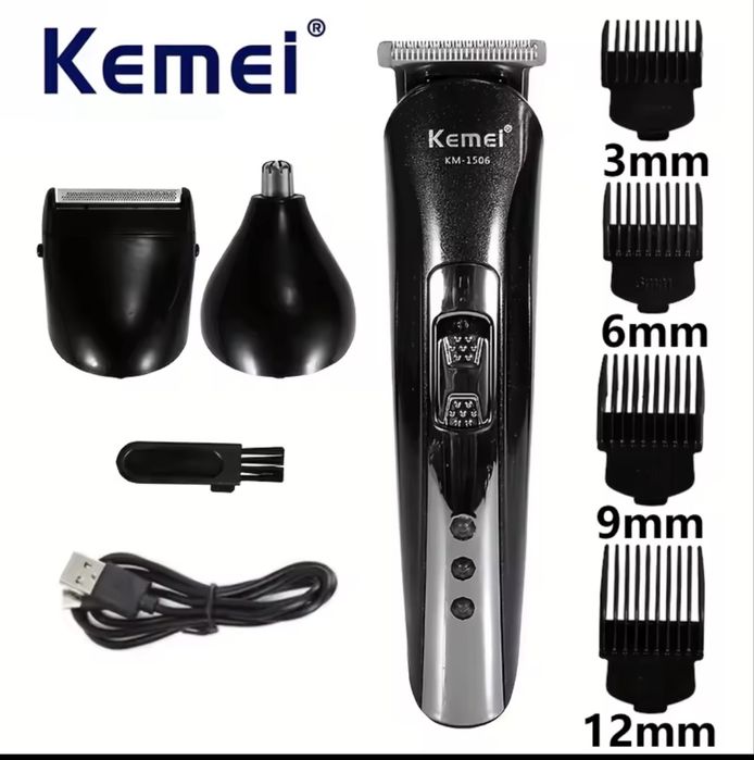 Kemei KM-1506  3 в 1, машинка для стрижки волос  риммер