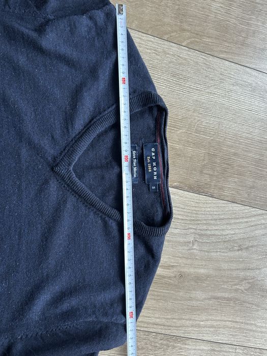 Sweter wełniany wełna merino Cap Horn s extra fine granat jak nowy