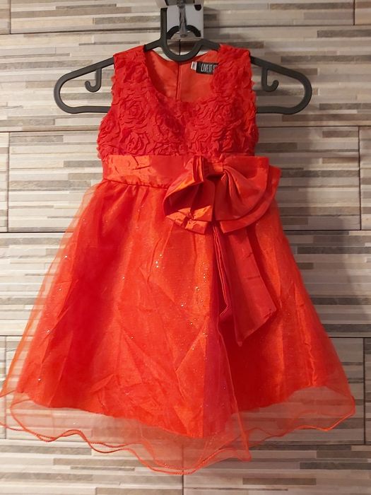 Sukienka  wizytowa Elegancka letnia z kokarda na urodziny  swieta 86-9