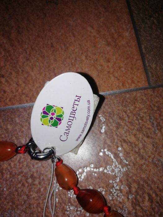 Намисто із натурального каміння бичачого и соколиного ока