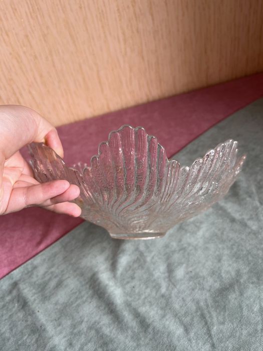 Скляна тарілка для фруктів, солодкого чи декору, Квітка