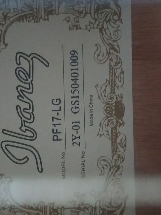Продам гитару IBANEZ - PF17-LG