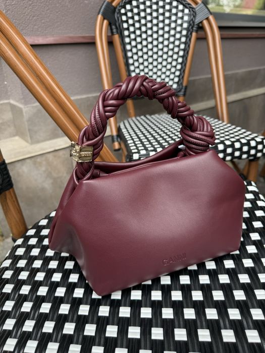 Жіноча сумка Ganni BURGUNDY SMALL нова
