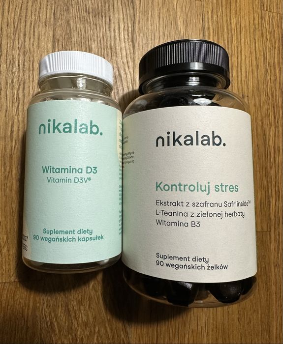 nikalab. Kontroluj stres żelki + Witamina D3 z alg
