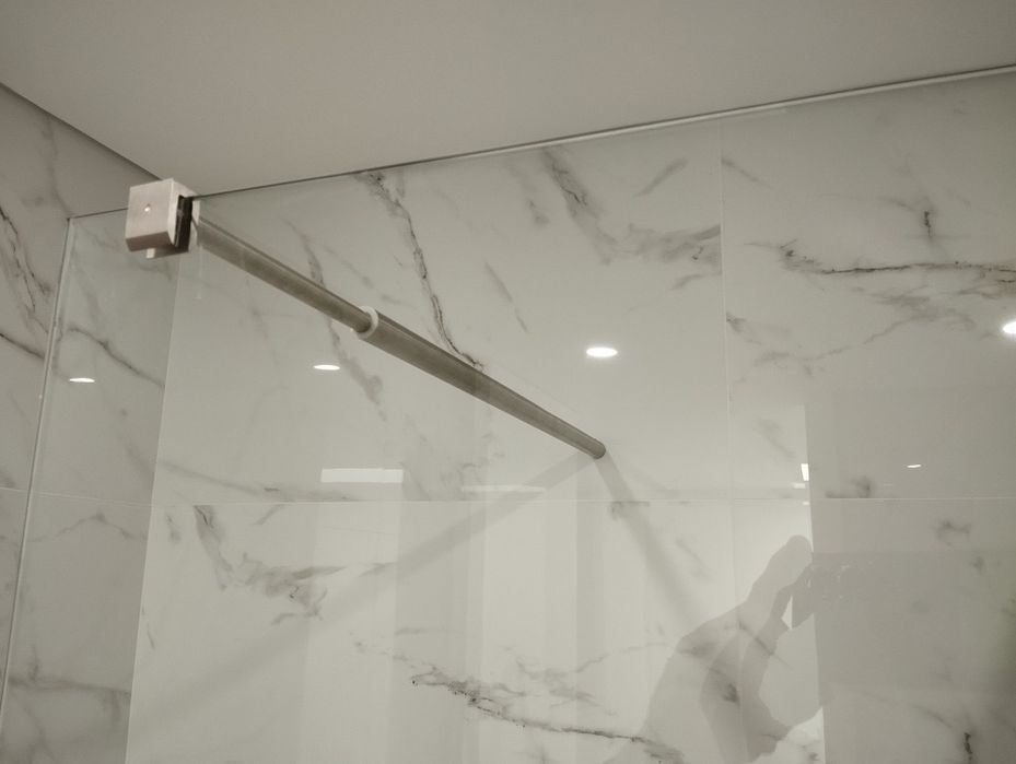 Varão inox fixar vidro poliban