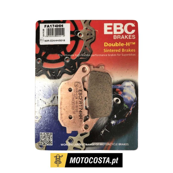Pastilhas travão EBC FA174HH sinterizadas alta performance