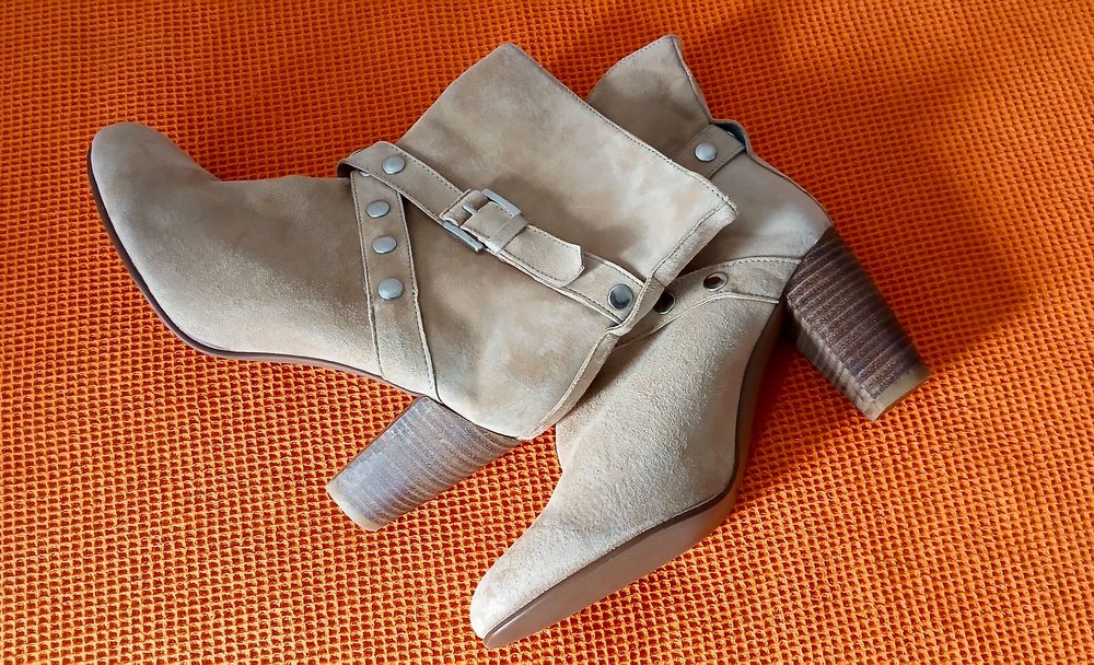 Botins La Redoute ET VOUS camurça genuína