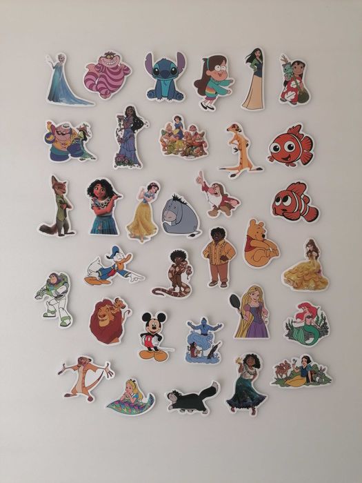 100 Autocolantes Disney Bonecos Cartoons Criança Stickers Brinquedo