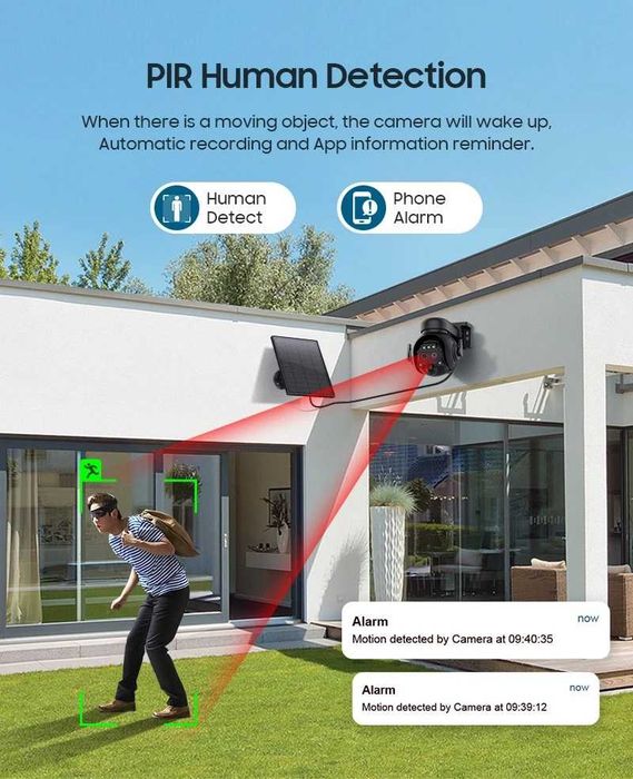 FOTOPUŁAPKA Kamera 6MP 12X zoom na kartę SIM SOLAR 4G PTZ 2 obiektywy‼️ podgląd na telefonie AKUMULATOR na Działkę Budowę ‼️