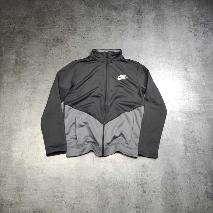 MĘSKA Bluza Sportowa Rozpinana Duże Logo Szara Nike Trening Casual