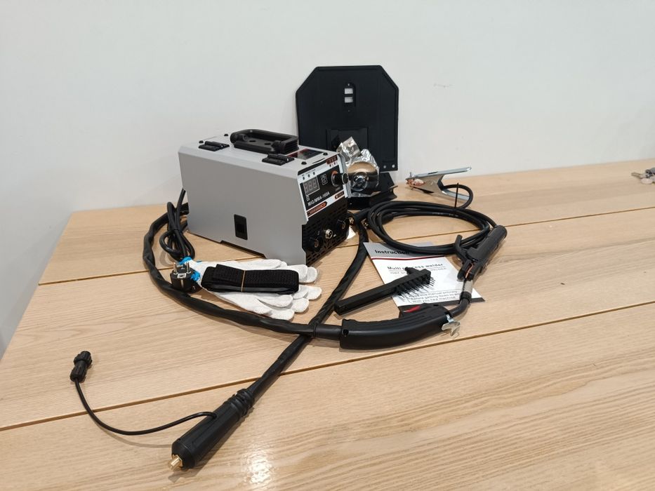 Máquina de Soldar MIG com fio flux  + MMA 2-em-1 | Digital 120A (NOVA)