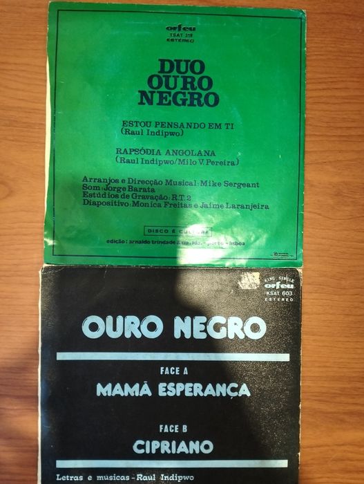 Discos de vinil singles Duo Ouro Negro