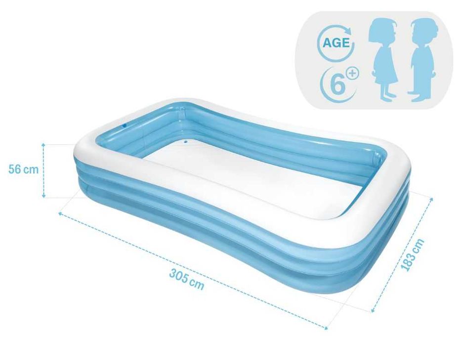 Детский надувной бассейн Intex Інтекс Интекс 58484 размер 305х183х56см