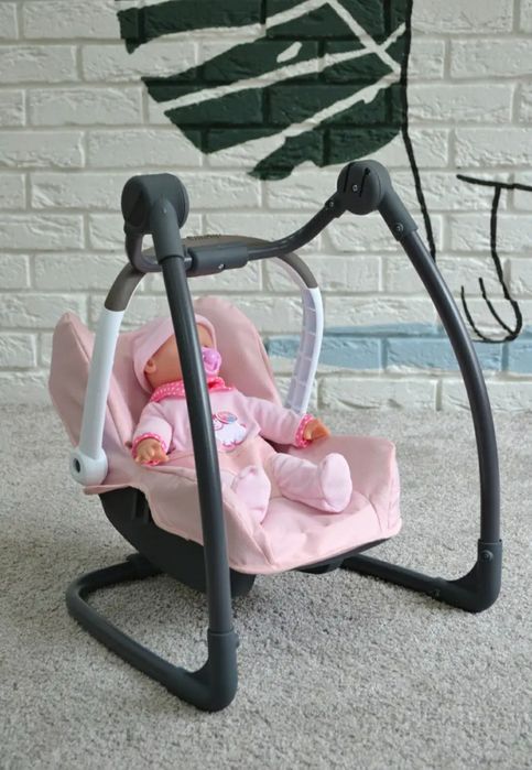 Стульчик для кормления,автокресло, переноска,качеля смоби smoby  для куклы беби борн baby born