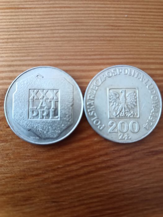 200 zł - XXX lat PRL srebrna moneta(2szt)