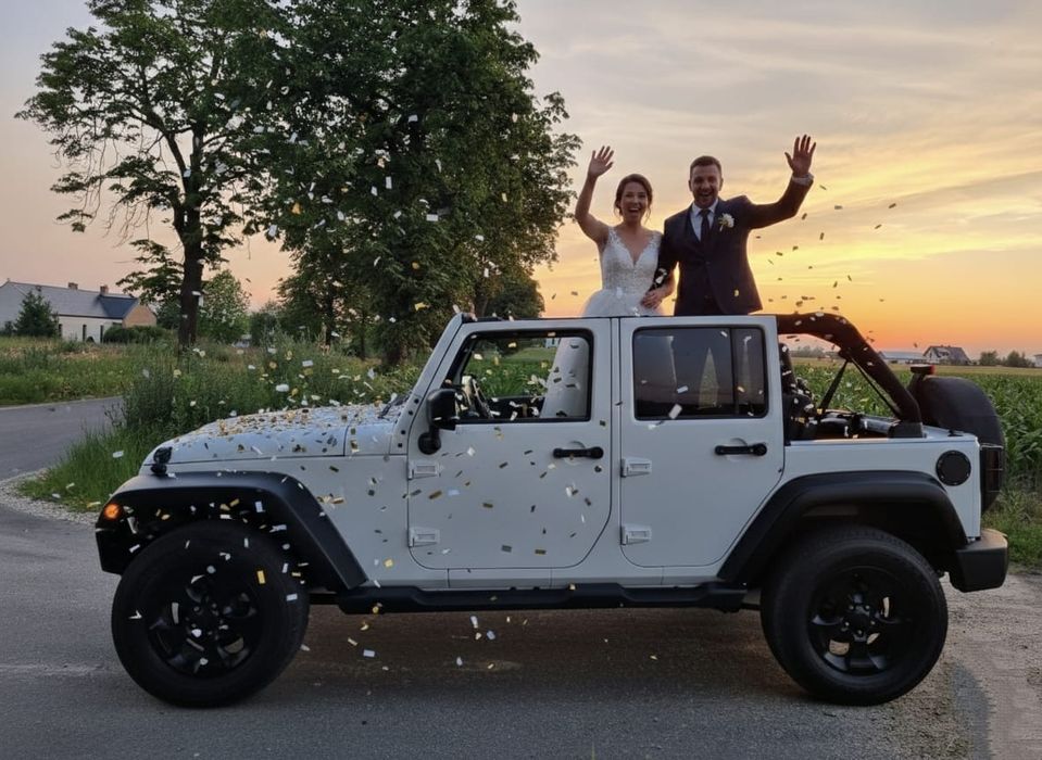 Jeep Wrangler do ślubu i inne okazje-ściagany dach