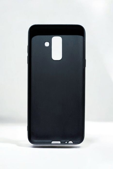 Чехол на Самсунг Галакси А6+, чёрный, матовый