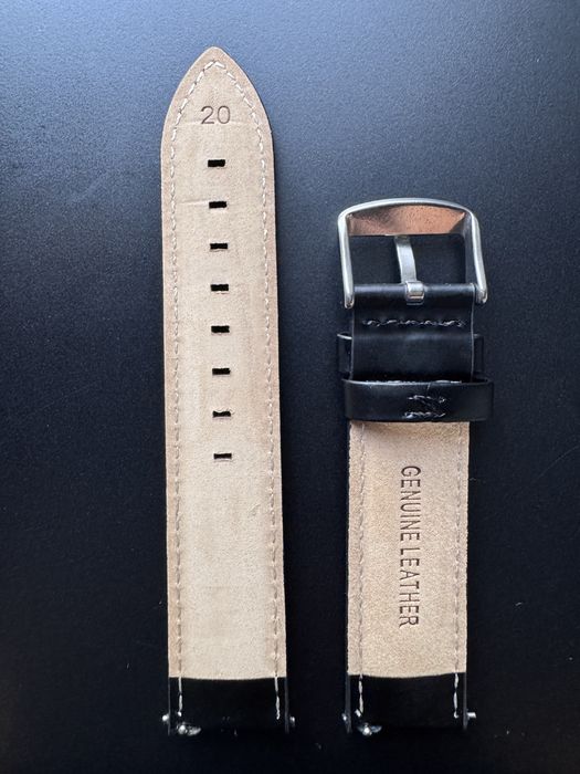 Pasek do zegarks ze skòry naturalnej 20 mm