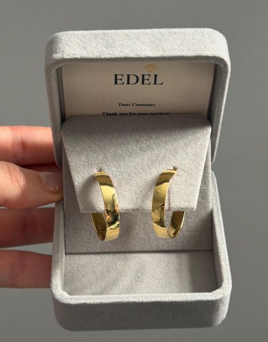 Сережки Edel золоті  750 проба нові 4.44грам