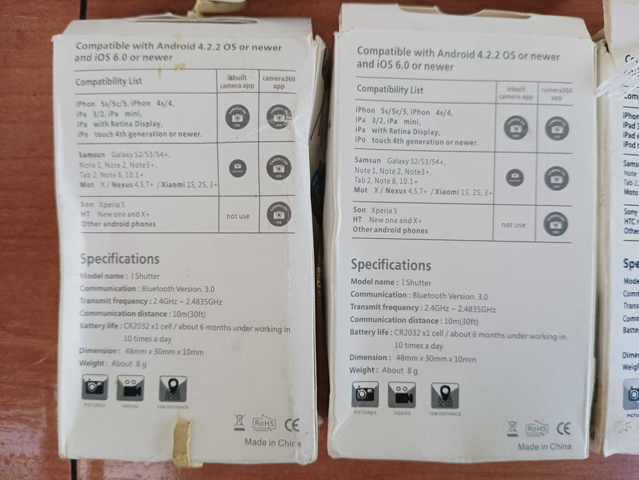 Pilot do telefonu - Bluetooth - Android - bateria CR2032L - 11 sztuk.