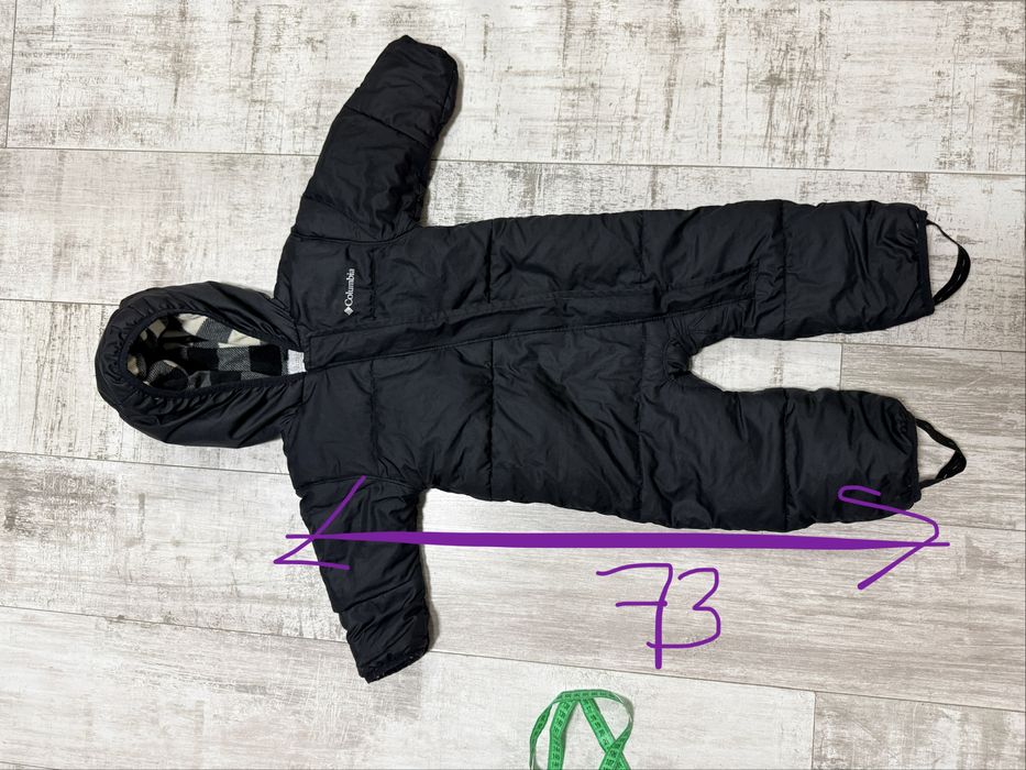 зимовий пуховий комбінезон columbia snyggly bunny bunting 12-18 пух