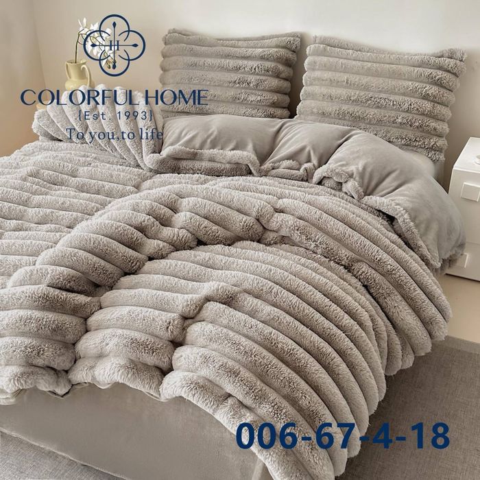 Хіт! Плюшева преміальна постіль “Шиншила КРОЛИК” велюровая постель