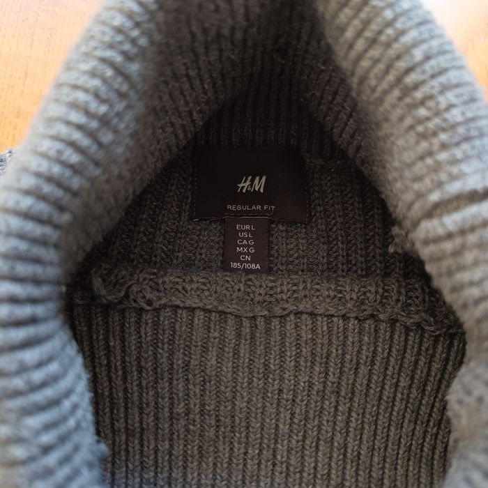 Męski szary golf H&Ma regular fit L