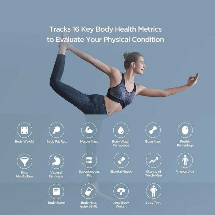 Balança inteligente Amazfit Smart Scale com Wi-Fi e Bluetooth