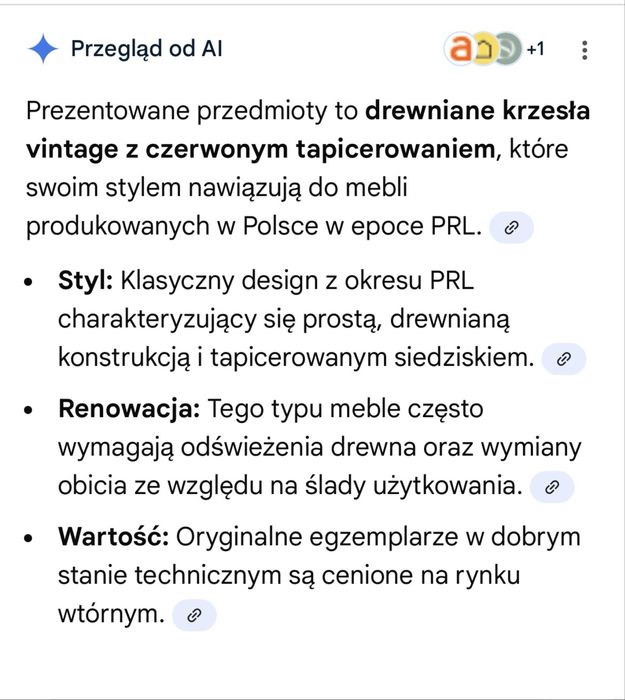Krzesła lata 60 stan db 3 sztuki