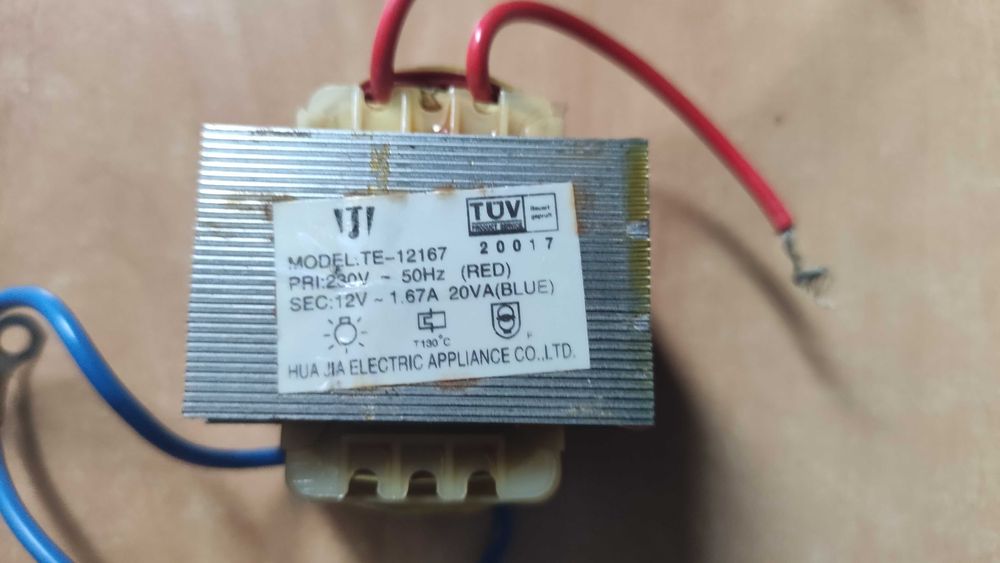 Transformator TE-12167  230/12V 50Hz 20VA 1,67A