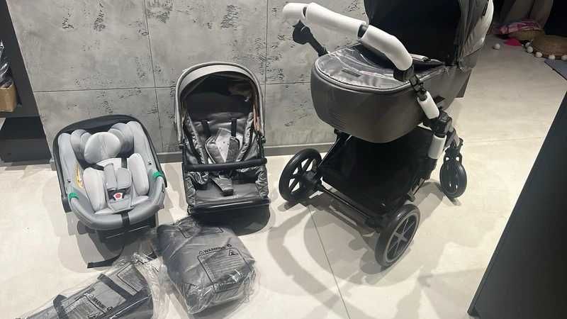 Zestaw Prime 2 szary dla dzieci gondola spacerówka nosidełko