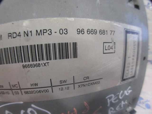 Rádio / auto-rádio PEUGEOT Partner II Tepee