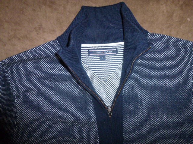 TOMMY HILFIGER bluza sweter oryginalna S/M nowa granatowa na zamek